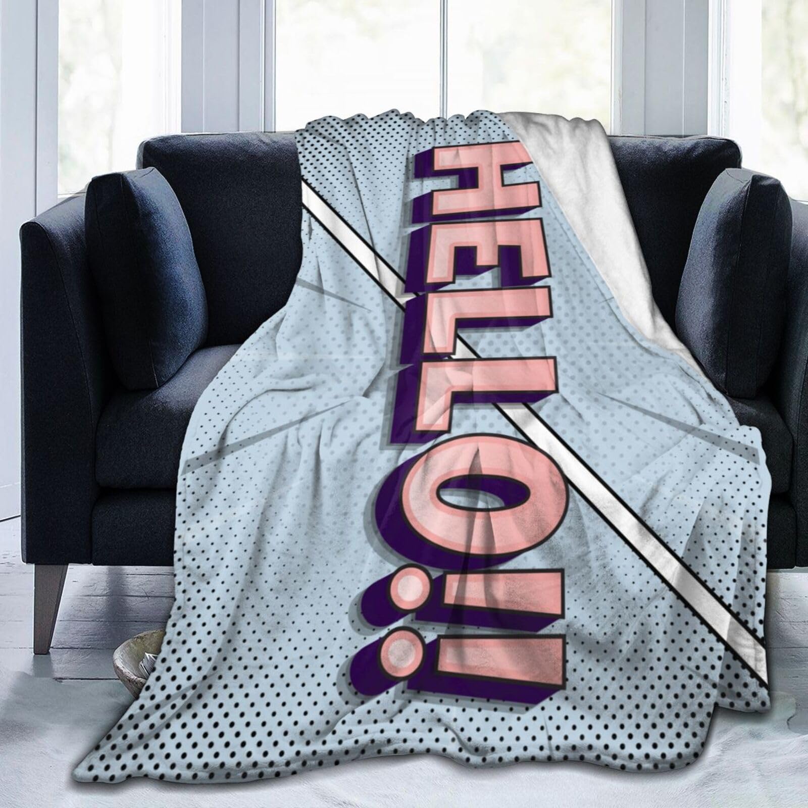 Amazon.com: Hello Throw Blanket for Couch Bed Sofa Super Soft Cozy
